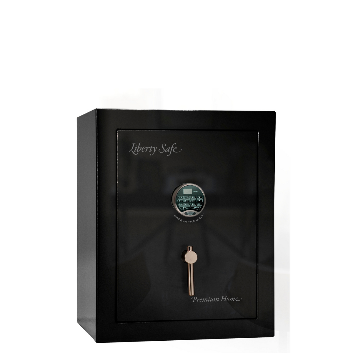 Premium Home Series | Level 7 Security | 2 Hour Fire Protection | 08 | Dimensions: 30&quot;(H) x 24&quot;(W) x 20.25&quot;(D) | Black Gloss Black Chrome - Closed Door