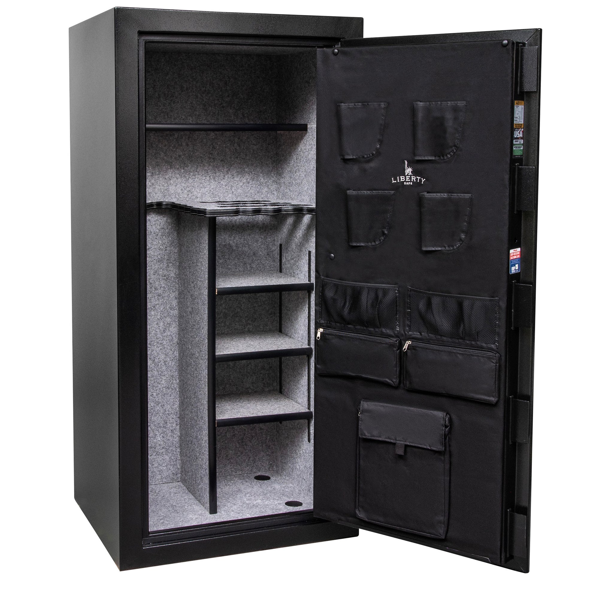 Centurion DLX Series | Level 1 Security | 40 Minute Fire Protection | Black | Chrome | Elock | Liberty Safe Norcal.