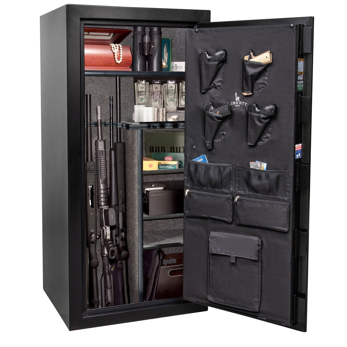 Centurion DLX Series | Level 1 Security | 40 Minute Fire Protection | Black | Chrome | Elock | Liberty Safe Norcal.