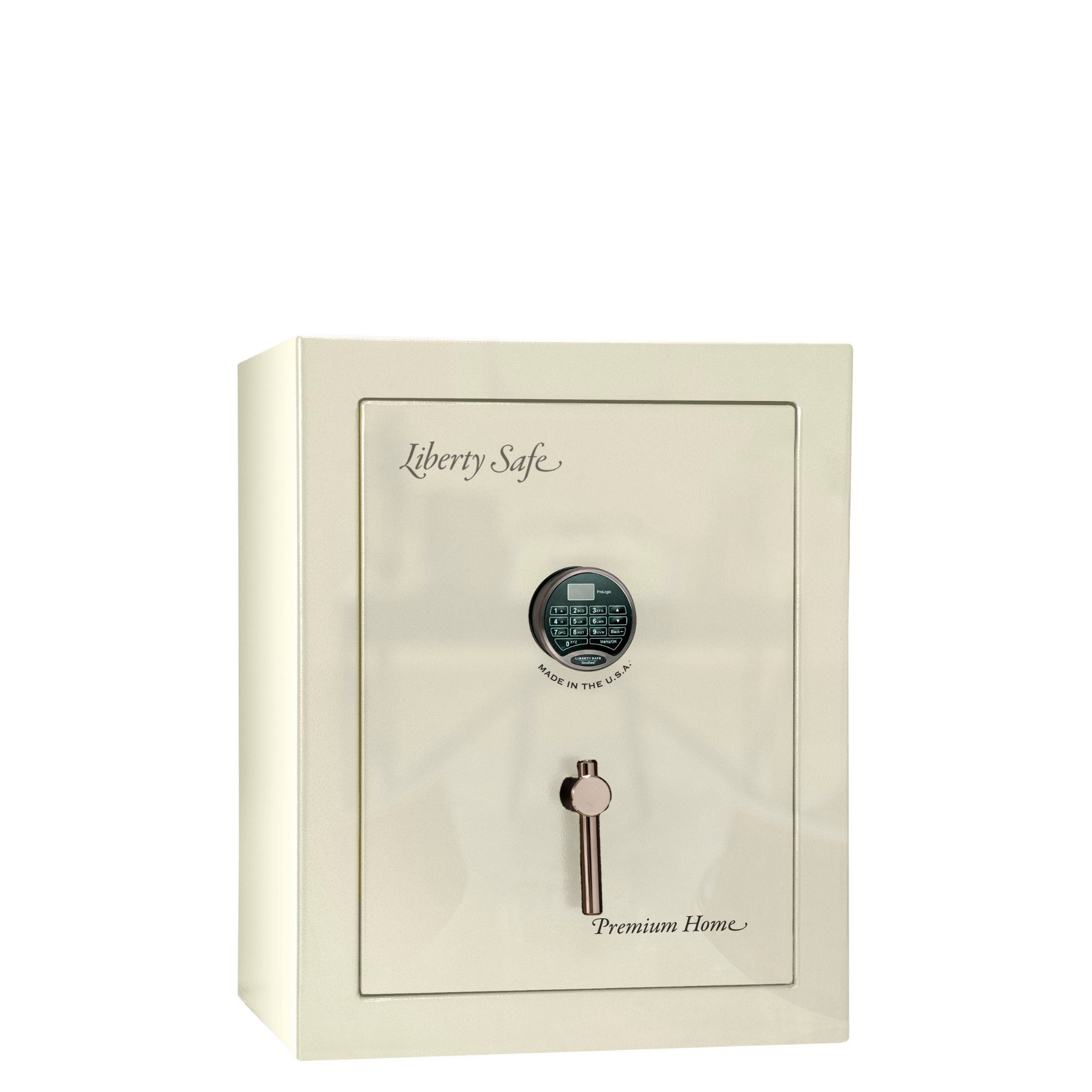 Premium Home Series | Level 7 Security | 2 Hour Fire Protection | 08 | Dimensions: 30"(H) x 24"(W) x 20.25"(D) | White Gloss - Closed Door