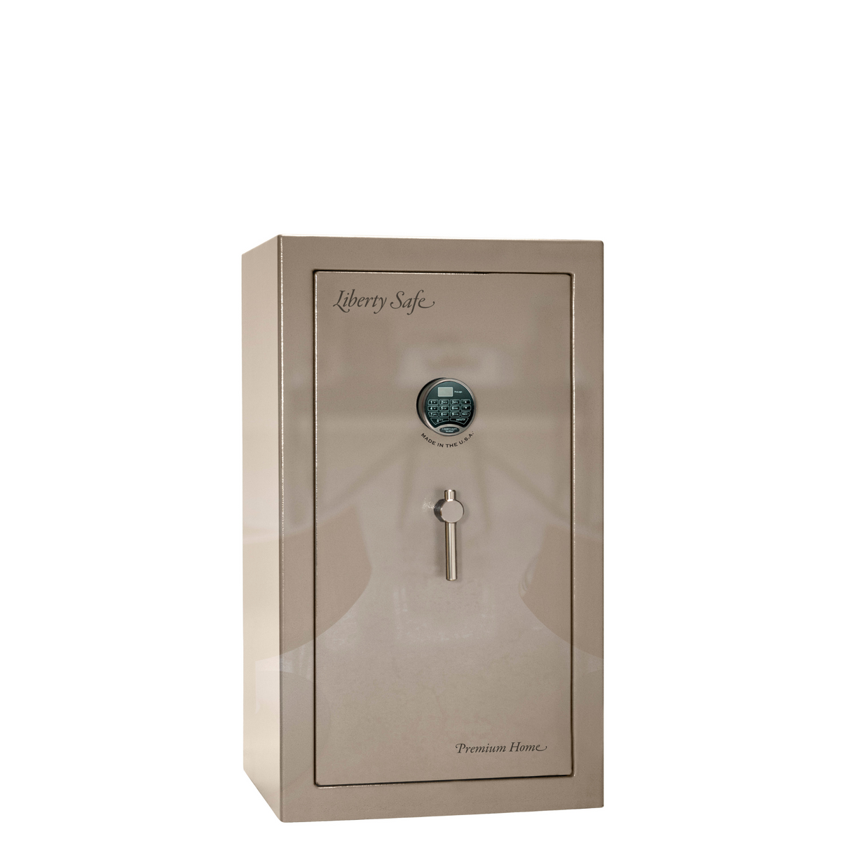 Premium Home Series | Level 7 Security | 2 Hour Fire Protection | 12 | Dimensions: 42&quot;(H) x 24&quot;(W) x 20.25&quot;(D) | Champagne Gloss - Closed Door